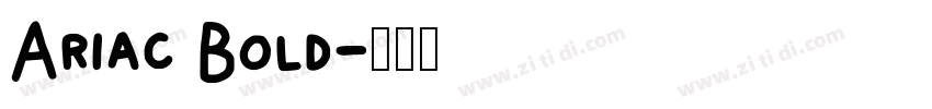 Ariac Bold字体转换